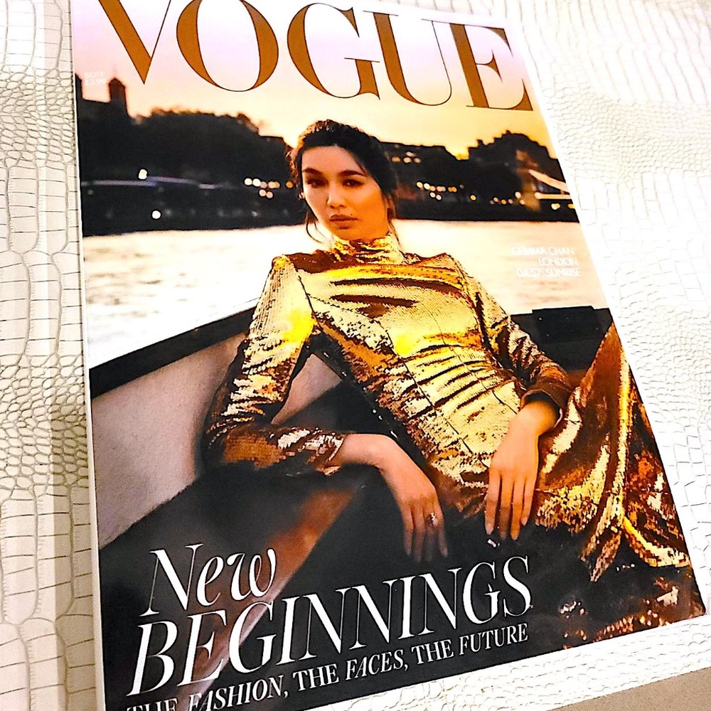 New UK Vogue Magazine Sept. 2021: GEMMA CHAN COVER FEATURE Harry Styles
